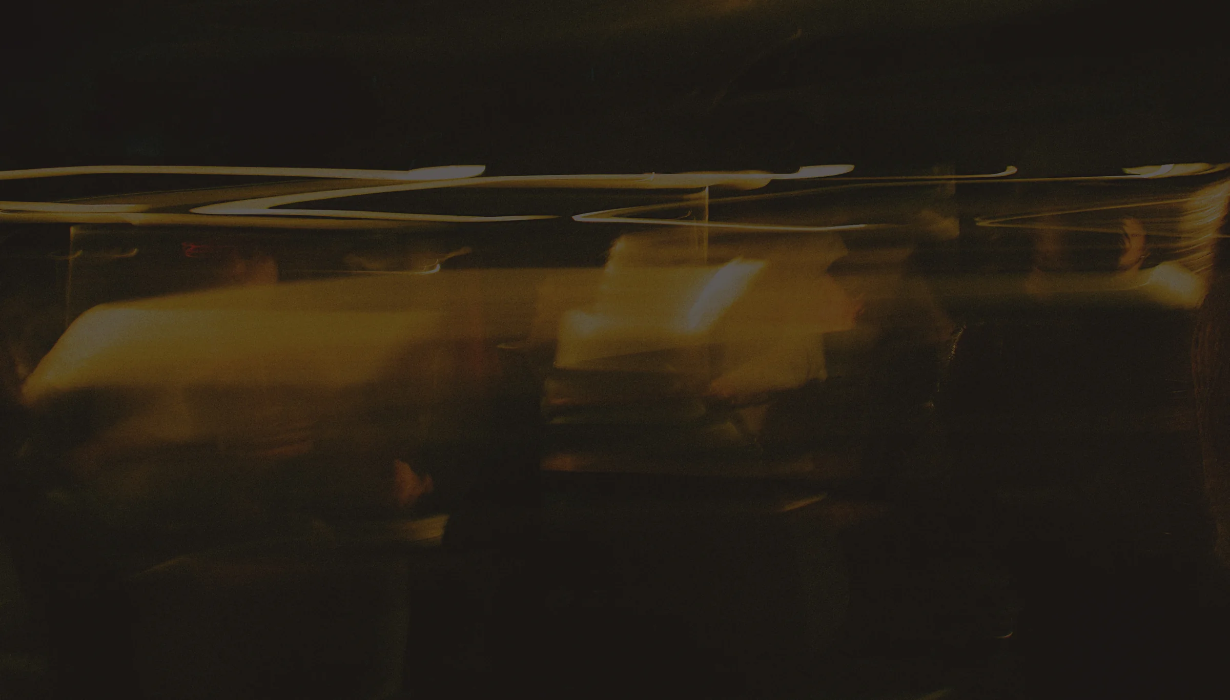 Abstract golden light in motion
